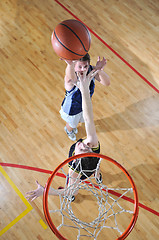 Image showing basketball duel