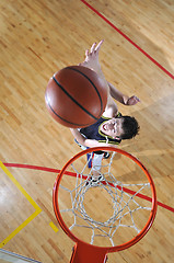 Image showing basketball duel