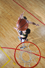 Image showing basketball duel