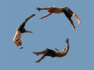 Image showing Flying boys