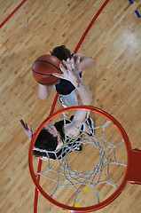 Image showing basketball duel