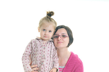 Image showing mother and littler girl isolated