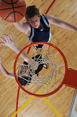 Image showing basketball duel