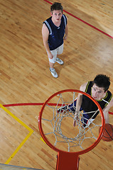 Image showing basketball duel