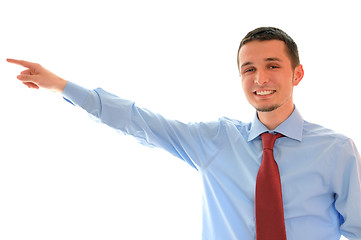 Image showing businessman pointing