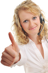 Image showing headset woman