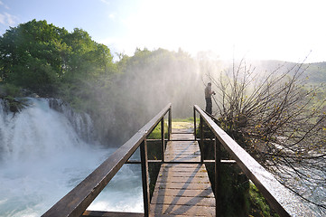 Image showing bridge river wild