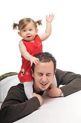 Image showing father baby isolated