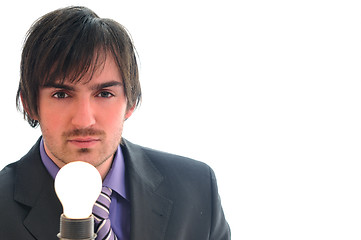 Image showing bulb business man