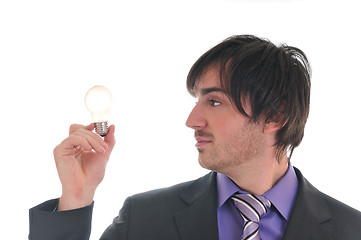 Image showing bulb business man