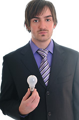 Image showing bulb business man