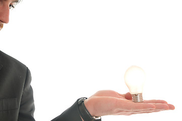 Image showing bulb business man