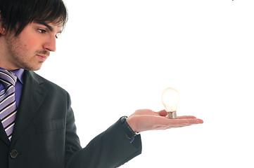Image showing bulb business man