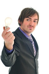 Image showing bulb business man