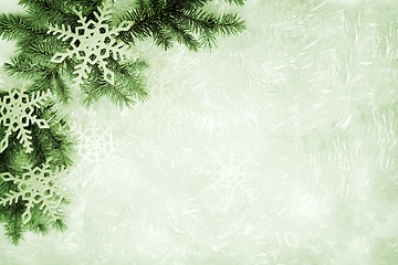 Image showing Green christmas background