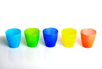 Image showing Plastic cups