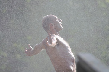 Image showing man waterfall