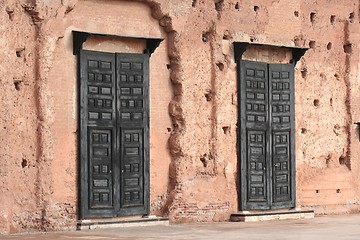 Image showing El Badi Palace doors