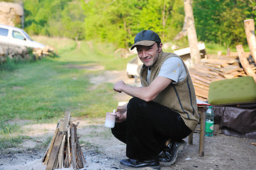 Image showing fresh coffee outdoor