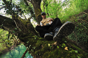 Image showing man relaxing outdoor