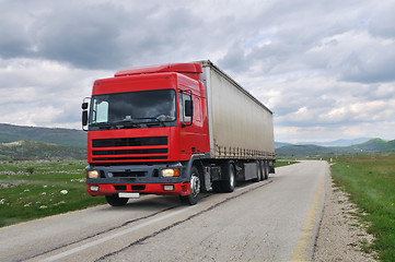 Image showing big delivery truck on road