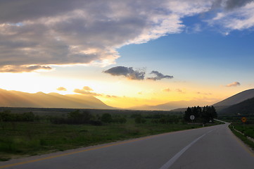 Image showing beautiful sunset in nature