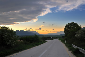 Image showing beautiful sunset in nature