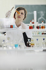 Image showing young woman in lab