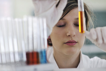 Image showing young woman in lab