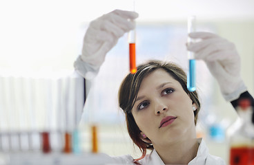 Image showing young woman in lab