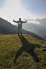 Image showing fresh sunrise at mountain 