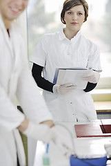 Image showing students couple in lab