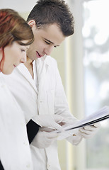 Image showing students couple in lab