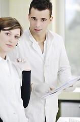 Image showing students couple in lab