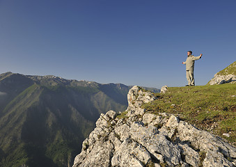 Image showing fresh sunrise at mountain 