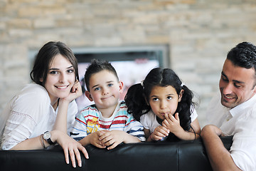 Image showing young family at home