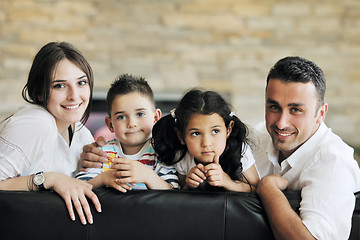 Image showing young family at home