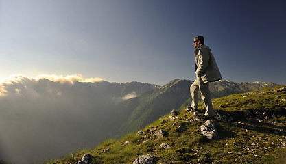 Image showing fresh sunrise at mountain 