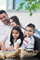 Image showing young family at home