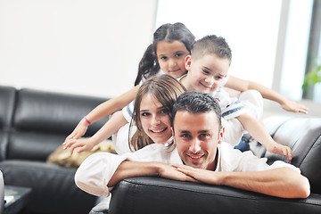 Image showing young family at home