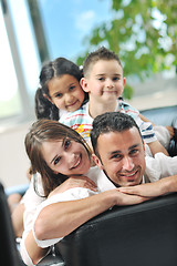 Image showing young family at home