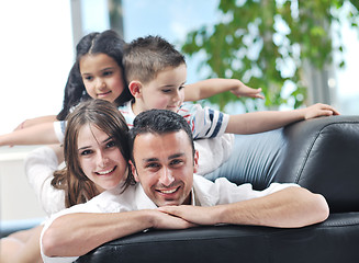 Image showing young family at home