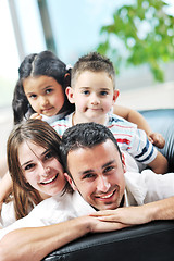 Image showing young family at home