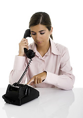 Image showing Speaking at the phone