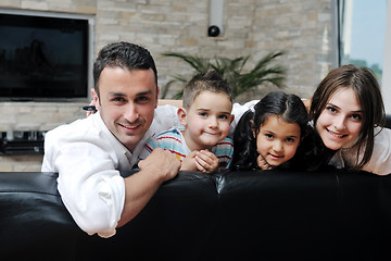 Image showing young family at home