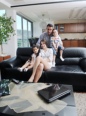 Image showing young family at home