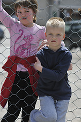 Image showing brother and sister outdoor portrait