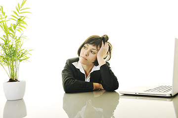 Image showing business woman working on laptop