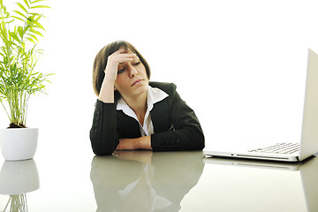 Image showing business woman working on laptop