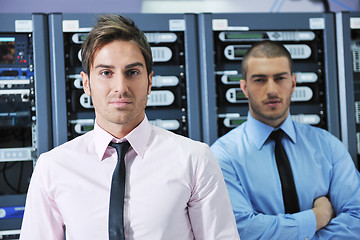 Image showing it engineers in network server room